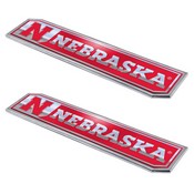 Nebraska Cornhuskers 2 Piece Heavy Duty Aluminum Embossed Truck Emblem Set, 182-F130.2