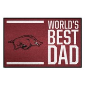 University of Arkansas Starter Mat - World's Best Dad 19"x30", 18200