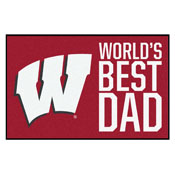 University of Wisconsin Starter Mat - World's Best Dad 19"x30", 18208