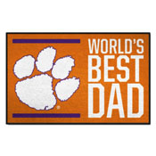 Clemson University Starter Mat - World's Best Dad 19"x30", 18213