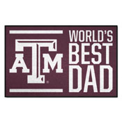 Texas A&M University Starter Mat - World's Best Dad 19"x30", 18216