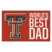 Texas Tech University Starter Mat - World's Best Dad 19"x30", 18219