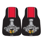 Chicago Blackhawks 2015 NHL Stanley Cup Champions Front Carpet Car Mat Set - 2 Pieces, 18258