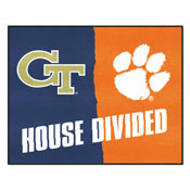 Georgia Tech / Clemson House Divided Rug 33.75"x42.5", 18677