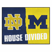 Notre Dame / Michigan House Divided Rug 33.75"x42.5", 18679