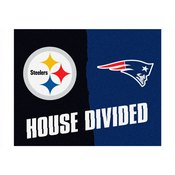 NFL - Pittsburgh Steelers/New England Patriots House Divided Rugs 33.75"x42.5", 19245