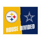 NFL - Pittsburgh Steelers/Dallas Cowboys House Divided Rugs 33.75"x42.5", 19316