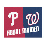 MLB - Phillies - Nationals House Divided Rug 33.75"x42.5", 20404