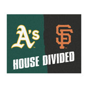 MLB - Athletics - Giants House Divided Rug 33.75"x42.5", 20405