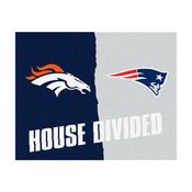 NFL - Broncos / Patriots House Divided Rug 33.75"x42.5", 21257