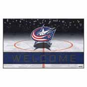 NHL - Columbus Blue Jackets 18"x30" Crumb Rubber Door Mat, 21269
