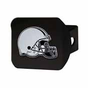 NFL - Cleveland Browns Hitch Cover - Chrome on Black 3.4"x4", 21511