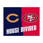 Bears - 49ers House Divided Rug 33.75"x42.5", 21860