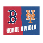 MLB - Red Sox - Mets House Divided Rug 33.75"x42.5", 22001