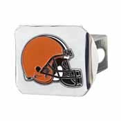 NFL - Cleveland Browns Color Hitch Cover - Chrome3.4"x4", 22549