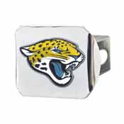 NFL - Jacksonville Jaguars Color Hitch Cover - Chrome3.4"x4", 22570