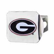 University of Georgia Color Hitch Chrome 3.4"x4", 22685