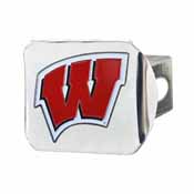 University of Wisconsin Color Hitch Chrome 3.4"x4", 22853