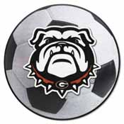 Georgia Black New Bulldog Soccer Ball Mat 27" diameter, 22873