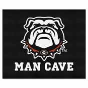 Georgia Black New Bulldog Man Cave Tailgater Rug 5'x6', 22877