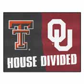 House Divided: Texas Tech / Oklahoma House Divided Rug 33.75"x42.5", 22975