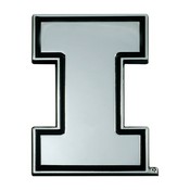 University of Illinois Chrome Emblem 3"x3.2", 25130