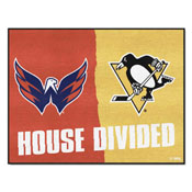 House Divided - NHL Washington Capitals/Pittsburgh Penguins House Divided Mat 33.75"x42.5", 25576