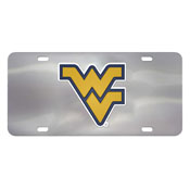 West Virginia Mountaineers 3D Stainless Steel License Plate, 27200