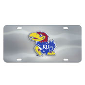 Kansas Jayhawks 3D Stainless Steel License Plate, 27562