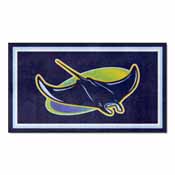 Tampa Bay Rays 3ft. x 5ft. Plush Area Rug - Devil Ray Alternate Logo, 28855