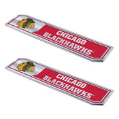 Chicago Blackhawks 2 Piece Heavy Duty Aluminum Embossed Truck Emblem Set, 29158