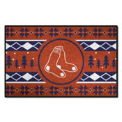 Boston Red Sox Holiday Sweater Starter Accent Rug - 19in. x 30in., 29173