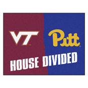 House Divided - Virginia Tech / Pittsburg House Divided Mat 33.75"x42.5", 30594