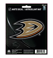 NHL - Anaheim DucksMatte Decal 5 x 6.25, 30770