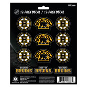 NHL - Boston Bruins Mini Decal 12-pk 5 x 6.25 12 Various Logos / Wordmark, 30772