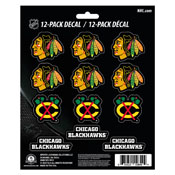 NHL - Chicago Blackhawks Mini Decal 12-pk 5 x 6.25 12 Various Logos / Wordmark, 30784