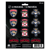 NHL - Florida Panthers Mini Decal 12-pk 5 x 6.25 12 Various Logos / Wordmark, 30799
