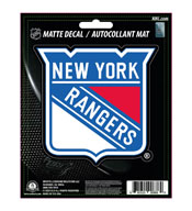 NHL - New York Rangers Matte Decal 5 x 6.25, 30818