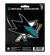 NHL - San Jose Sharks Matte Decal 5 x 6.25, 30832