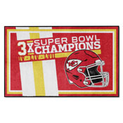 Kansas City Chiefs Dynasty Plush Area Rug, AGS-30940