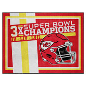 Kansas City Chiefs Dynasty Plush Area Rug, AGS-30940