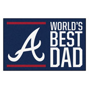 Atlanta Braves Starter Mat - World's Best Dad - 19"x30", 31115