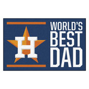 Houston Astros Starter Mat - World's Best Dad - 19"x30", 31124
