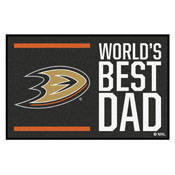 Anaheim Ducks Starter Mat - World's Best Dad - 19"x30", 31144