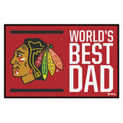 Chicago Blackhawks Starter Mat - World's Best Dad - 19"x30", 31150