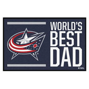 Columbus Blue Jackets Starter Mat - World's Best Dad - 19"x30", 31152