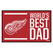 Detroit Red Wings Starter Mat - World's Best Dad - 19"x30", 31154