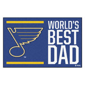 St. Louis Blues Starter Mat - World's Best Dad - 19"x30", 31169