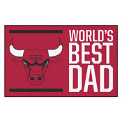 Chicago Bulls Starter Mat - World's Best Dad - 19"x30", 31181