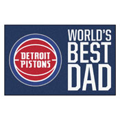 Detroit Pistons Starter Mat - World's Best Dad - 19"x30", 31185